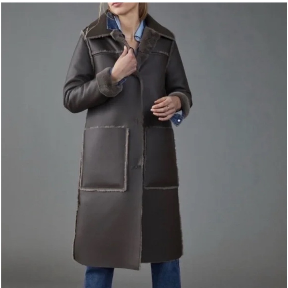Anthropologie Reversible Maeve Kerry Faux Fur Coat